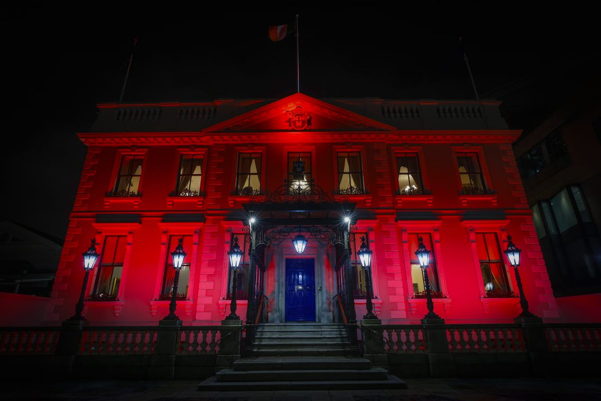 Proud to be supporting @DubFireBrigade and be lit up in red to mark #FireSafetyWeek 
#Red4ready #FireSafetyIRE #21FSW