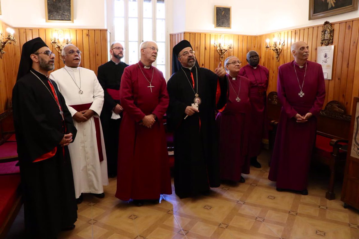 ArchbishopSarah's tweet photo. The friendship and dialogue between Egypt��s Anglican, Catholic, Orthodox and Oriental Orthodox churches is a gift to the whole Church. 

Honoured to meet with the Coptic Catholic and Greek Orthodox Patriarchs of Alexandria alongside the Anglican Archbishop of Alexandria today. https://t.co/GbfOsFxlse