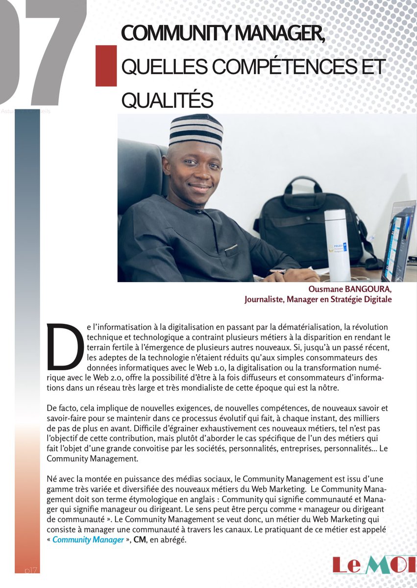 OusBangs's tweet photo. Ce fut un honneur et un grand plaisir pour moi de signer dans le premier numéro du magazine #LeMois
Procurez-vous gratuitement ce dépositaire de savoir en cliquant ici 👉🏿 le https://t.co/KL93ylklhh
#Mamarakhouri https://t.co/7mYldexdum