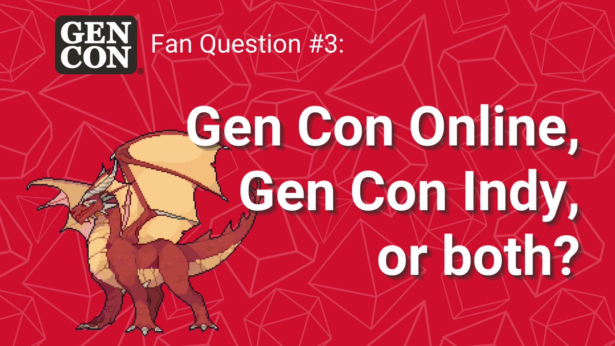 Gen_Con's tweet photo. Time for another fan question! How do you like to Gen Con? In-person, online, or both?

#gencon #boardgames #ttrpg https://t.co/Lk7xIzUBX3