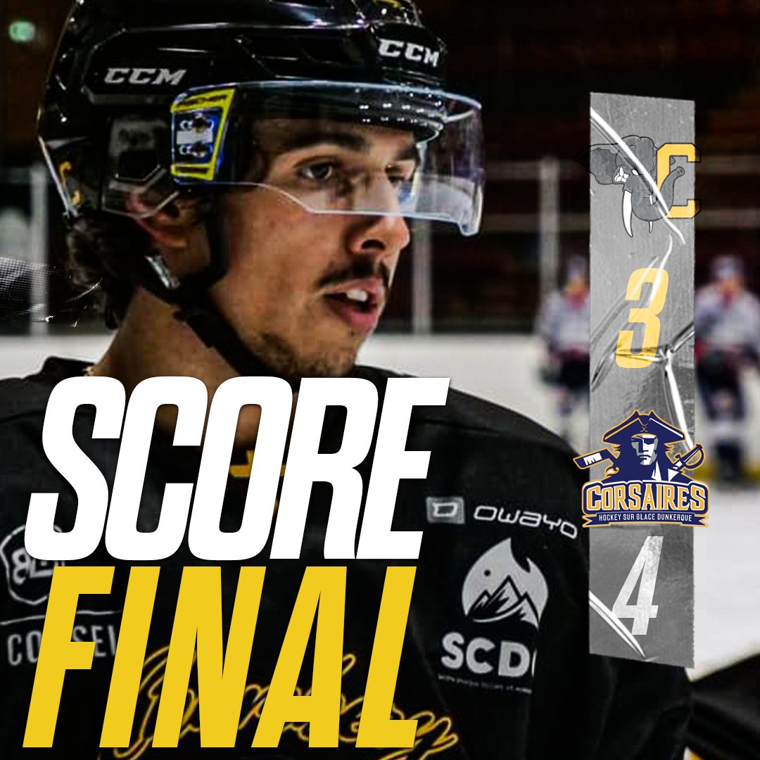 chamberyhockey's tweet photo. Malgré de bonnes actions en fin de match, Chambéry s'incline face aux Corsaires de Dunkerque sur le score de 4 buts à 3. Bravo aux deux équipes pour la performance fournie ce soir 🔥
#Courage #Honneur #Passion #CH73 https://t.co/TkuZUwnibw