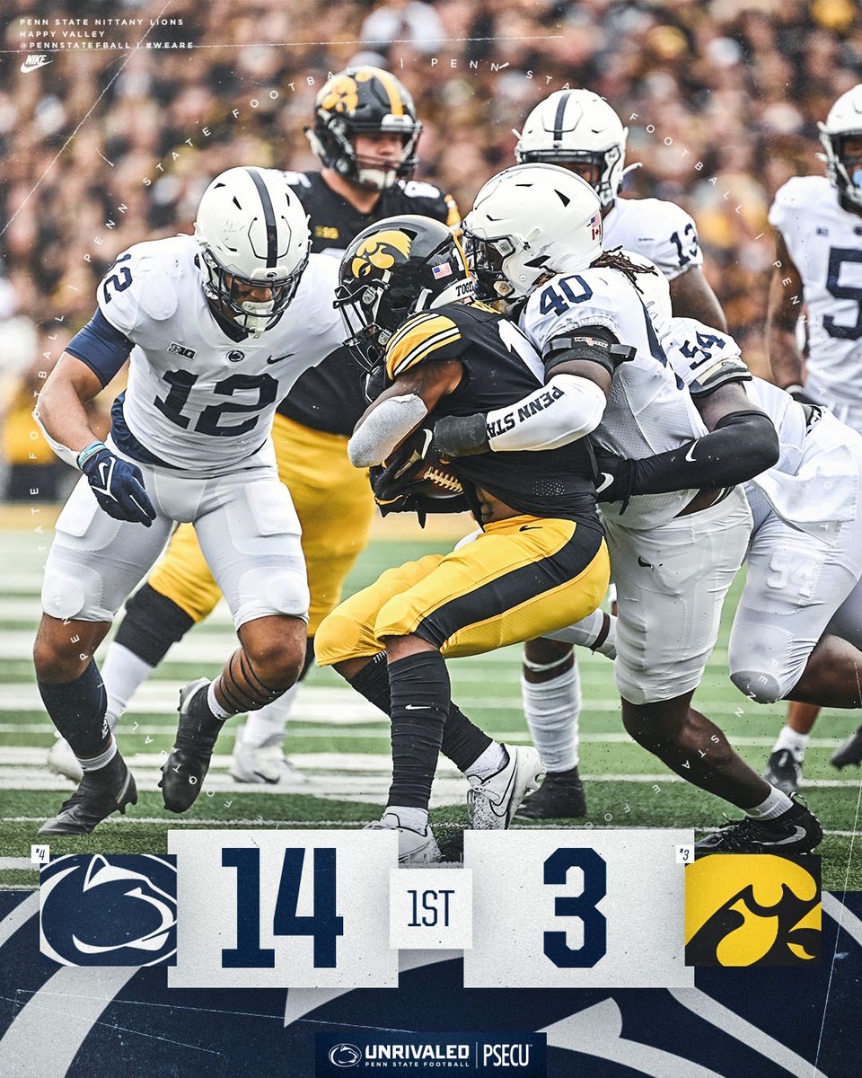 PennStateFball's tweet photo. Well, Q1 was eventful... 😅

#WeAre https://t.co/1cMDono9SF