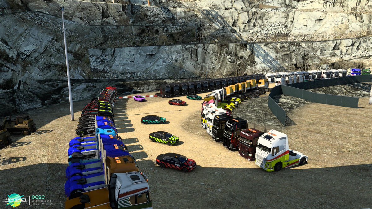 OCSC_Officiel's tweet photo. Congrats to Hellas Company and their 2 years anniversary! Thank you to all VTCs and drivers that joined the event. 

#ets2 @TruckersMP @SCSsoftware #supervisedbyocsc https://t.co/KAitp9bywZ