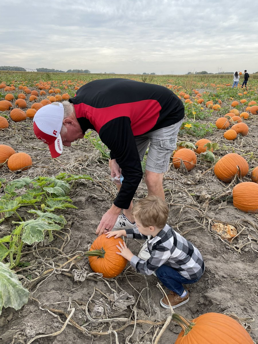 Picking out a pumpkin with Pop! 🎃 #TrevorBrice