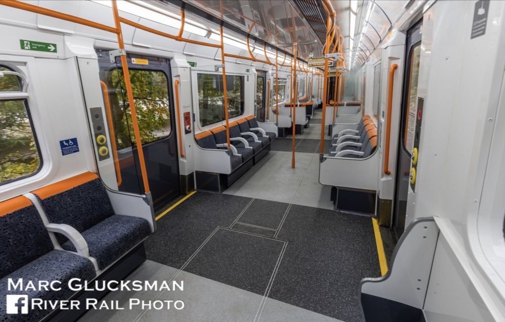 MrTimDunn's tweet photo. London Underground… goes USA!
District line commuters may recognise one of their old trains (D78 stock) here. It’s been cleverly rebuilt &amp; parts recycled &amp; upgraded, by @Vivarail. This smart little metro unit is now on demo in Pennsylvania. Via @Clinnick1 https://t.co/PtZ6tXVH2y https://t.co/BAxbe5kWaJ