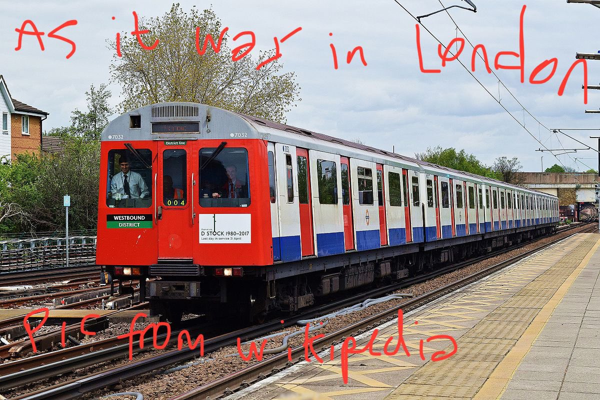 MrTimDunn's tweet photo. London Underground… goes USA!
District line commuters may recognise one of their old trains (D78 stock) here. It’s been cleverly rebuilt &amp; parts recycled &amp; upgraded, by @Vivarail. This smart little metro unit is now on demo in Pennsylvania. Via @Clinnick1 https://t.co/PtZ6tXVH2y https://t.co/BAxbe5kWaJ