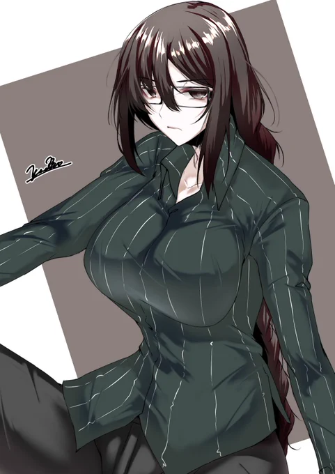 シャツを虞美人柄にしたら似合うのでは?っていう試しです
#FGO 
#虞美人 