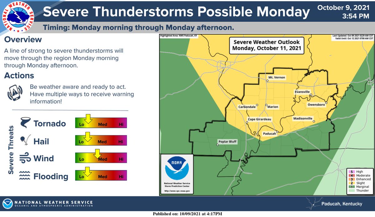 Strong to severe thunderstorms are possible Monday. Damaging winds appear to be the main threat, but tornadoes and large hail cannot be ruled out either. It will also be windy, with gusts from the south of 25-35 mph possible. Check back for updates.
