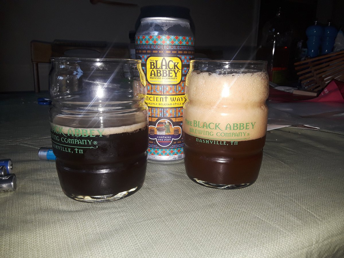 MaASInsomnia's tweet photo. Might have been a little reckless on my second pour there of @BlackAbbeyBrew's Ancient Ways. Still delicious. #HighGravity https://t.co/QUSHhsfRAF