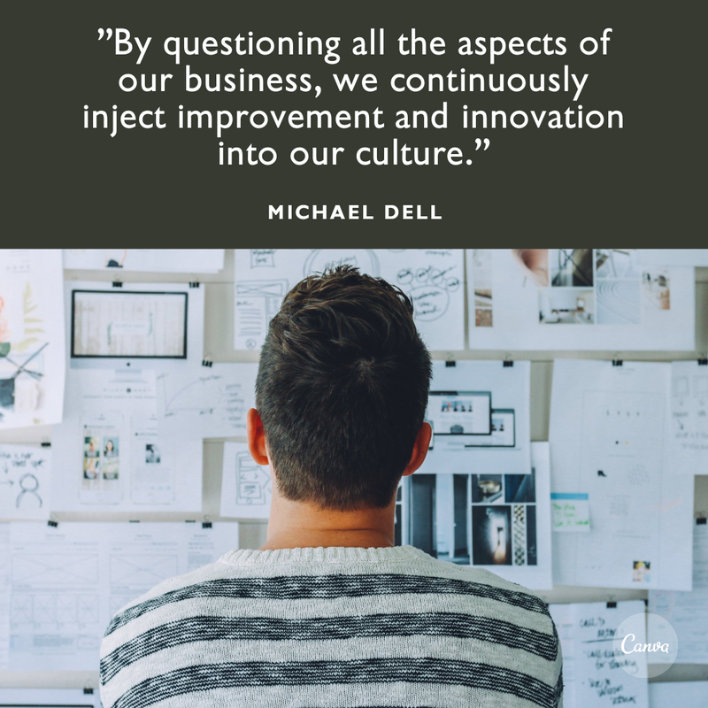 Realtech_NZ's tweet photo. We agree with Michael Dell - change is necessary for improvement and innovation. 

👇 What types of questions do you ask about your business to initiate change? 

#Realtech #SAP #S4HANA #Azure #BusinessInnovation #ImprovingBusiness https://t.co/Hm0TLTh7g4
