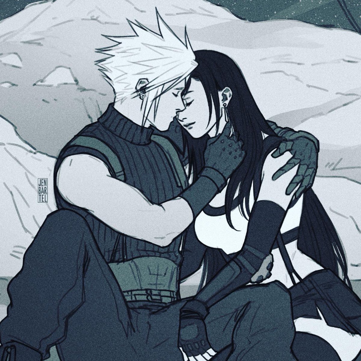 “As long as I’m with you… As long as you’re by my side… I won’t give up even if I’m scared.” 🌌 #FF7 #Cloti