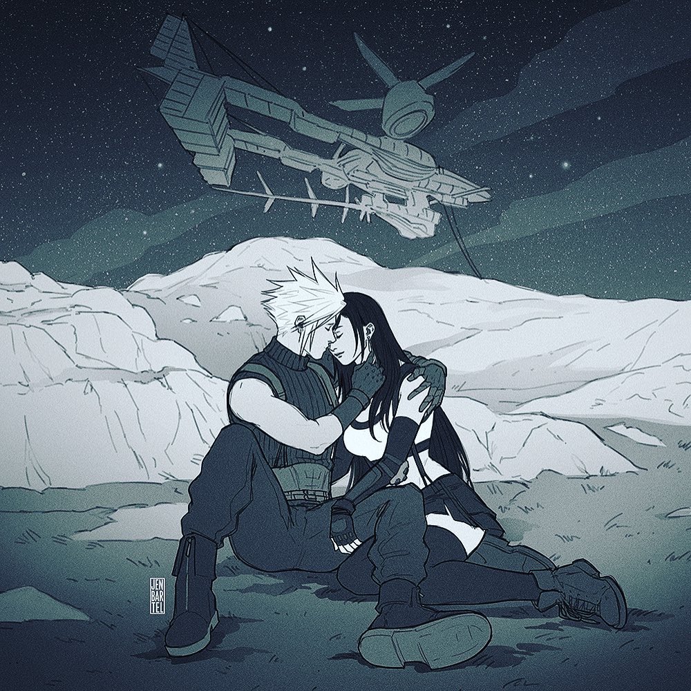 heyjenbartel's tweet photo. “As long as I’m with you… As long as you’re by my side… I won’t give up even if I’m scared.” 🌌 #FF7 #Cloti https://t.co/kXGygoiEam