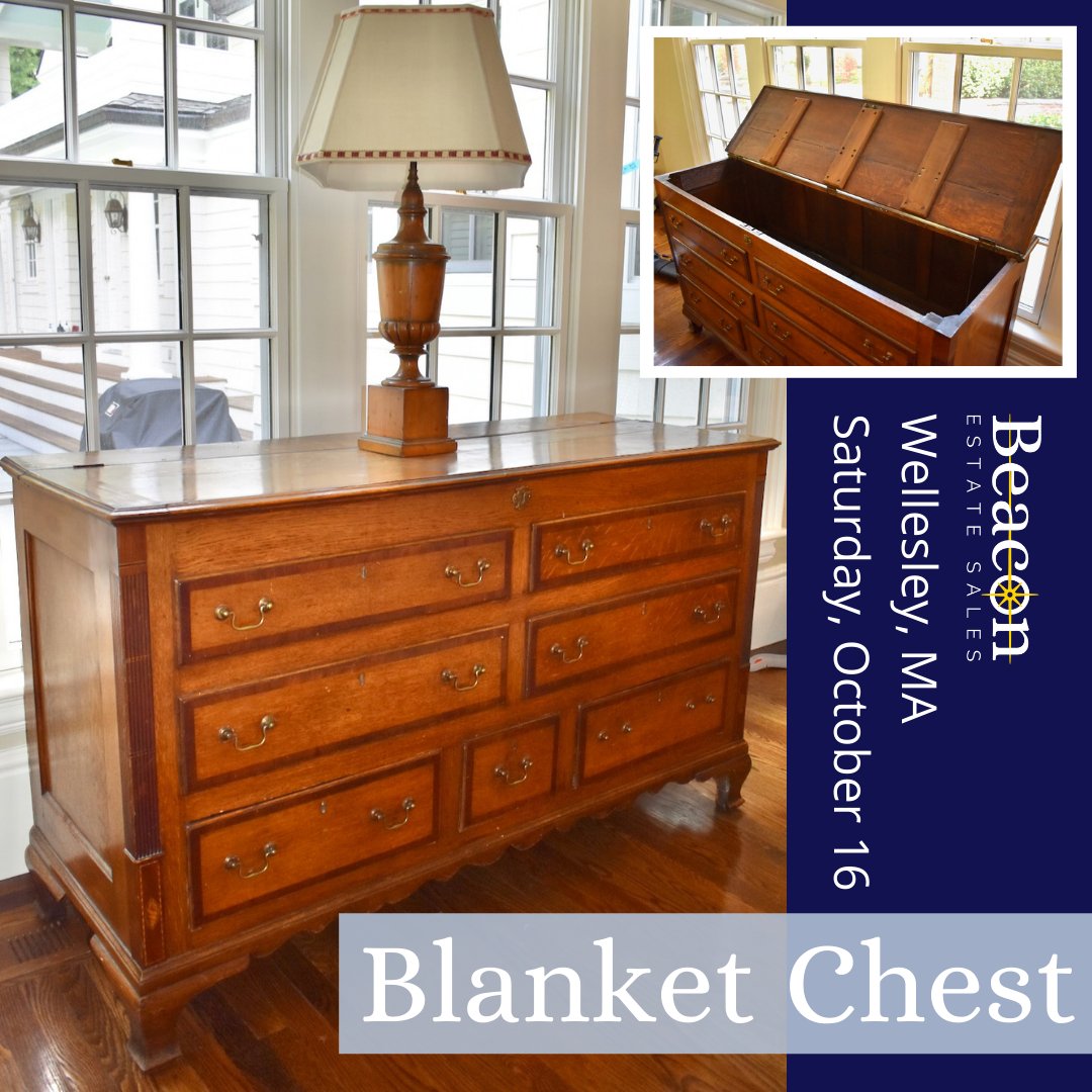 BeaconEst8Sales's tweet photo. This #blanketchest cleverly disguised as a chest of drawers offers tons of storage and still has 3 drawers below.  From our upcoming October 16 #estatesale in #WellesleyMA. 😄 

More info at https://t.co/zAn1qWE58A https://t.co/15Ln2MsvVJ