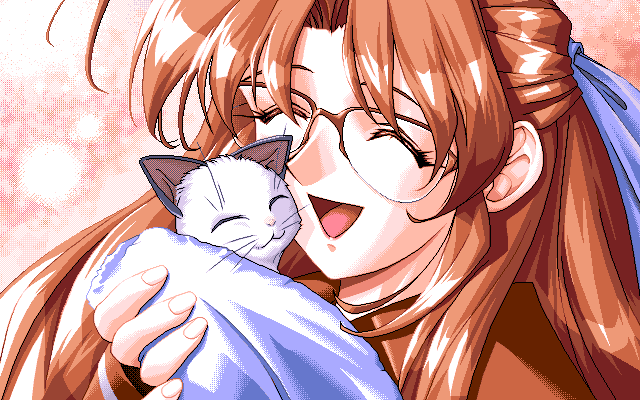 Youko Nakawa (& a kitty) from Ruriiro no Yuki (PC/Saturn) [NSFW 18