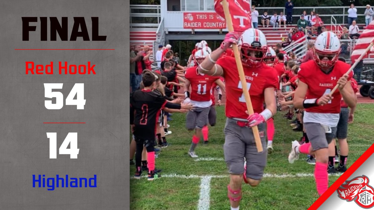 RedHookFootball's tweet image. Nick Benasutti’s 80yrd Kickoff TD return, 18 Yrd rushing TD, and 10 yrd recieving TD paved the way to 54-14 win. Strong ground game from Ryan Kolman, Air game from Landon Ramsey, and overall outstanding performance by Gavin Cole helped the pace!