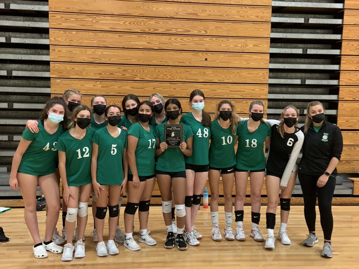 Congrats to the freshman girls volleyball B team for winning second at the York invitational