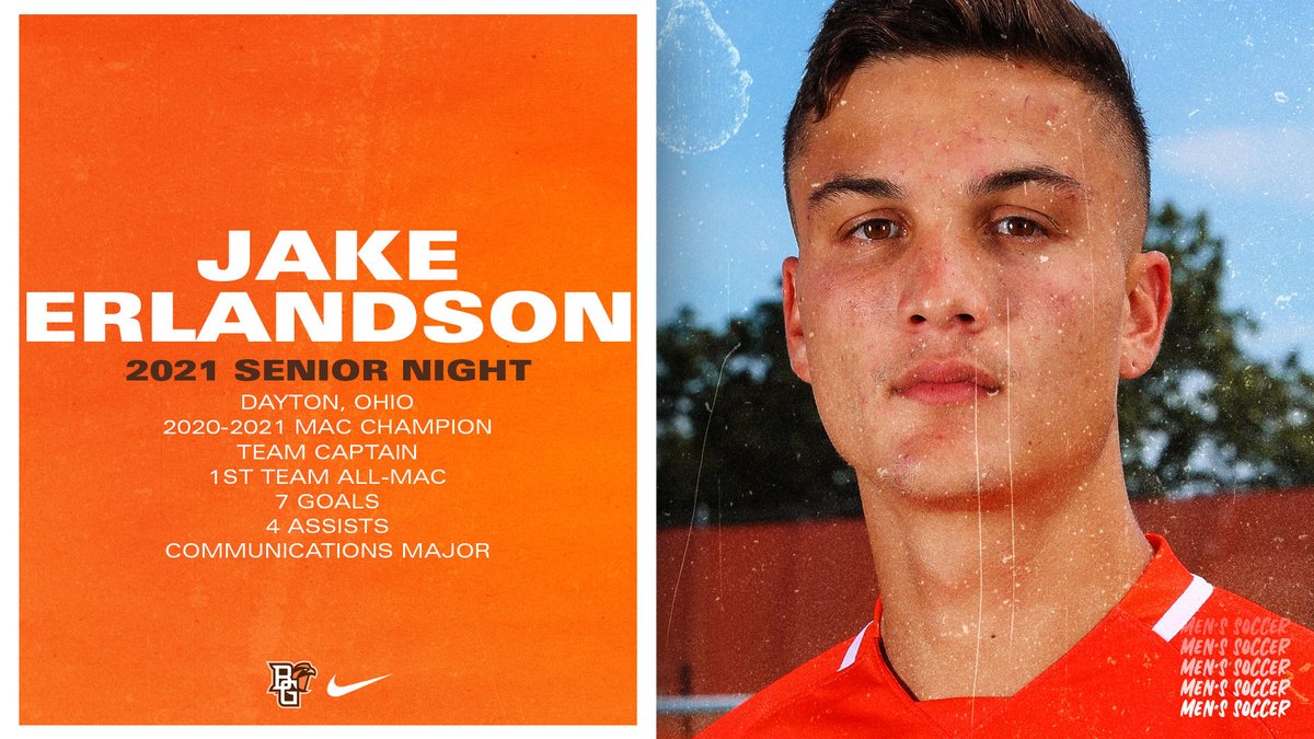 BGSUMSoccer's tweet photo. ‼️SENIOR DAY‼️

Our third senior today we would like to celebrate today is Jake Erlandson from Dayton, Ohio! #AyZiggy https://t.co/Dhsrwtch73
