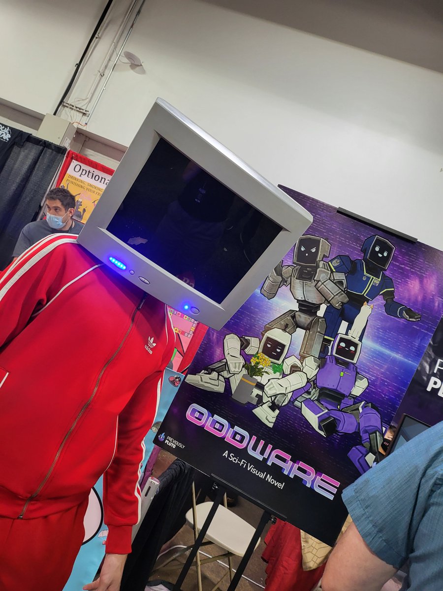 PreviouslyPluto's tweet photo. *beep bop* Alert! Alert! Android from Oddware, a sci-fi VN, is coming to life at @TooManyGames! *beep bop*
📝Side note, loving this epic cosplay 😍
#TooManyGames2021 #indiegame #oddware #visualnovel https://t.co/ctpUMCtNdu