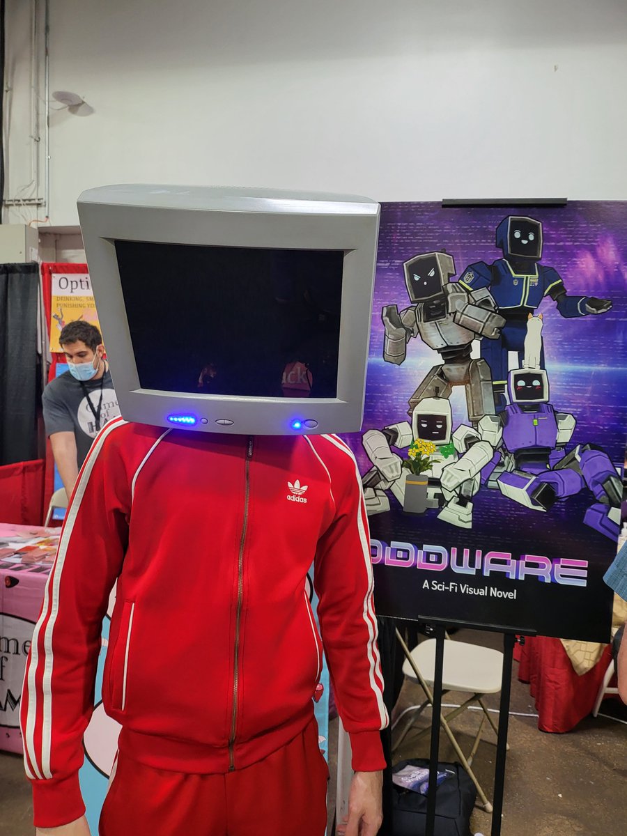 PreviouslyPluto's tweet photo. *beep bop* Alert! Alert! Android from Oddware, a sci-fi VN, is coming to life at @TooManyGames! *beep bop*
📝Side note, loving this epic cosplay 😍
#TooManyGames2021 #indiegame #oddware #visualnovel https://t.co/ctpUMCtNdu