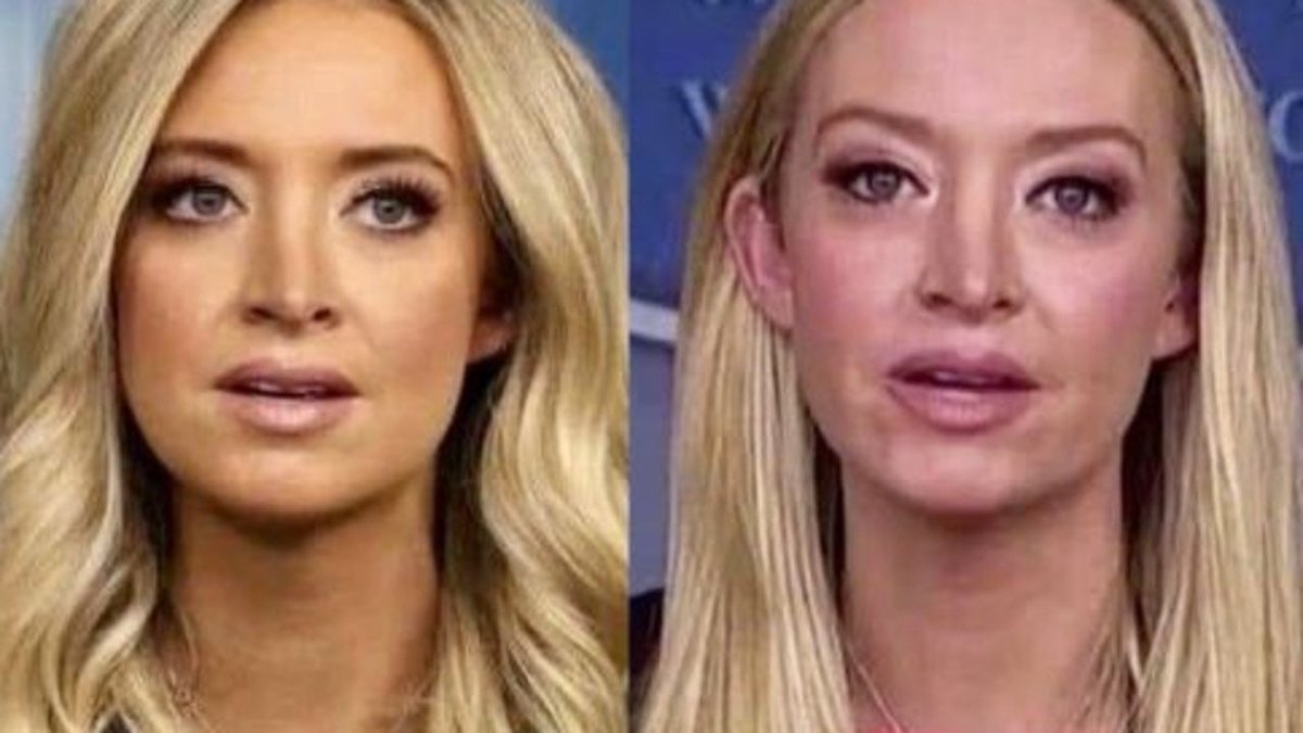 thebeardedmoron's tweet photo. @wjxt4 LOL - remember after January 6th when Kayleigh had to do an emergency damage control presser and didn’t have time for makeup? #bustedaf https://t.co/n7VrxjGREe