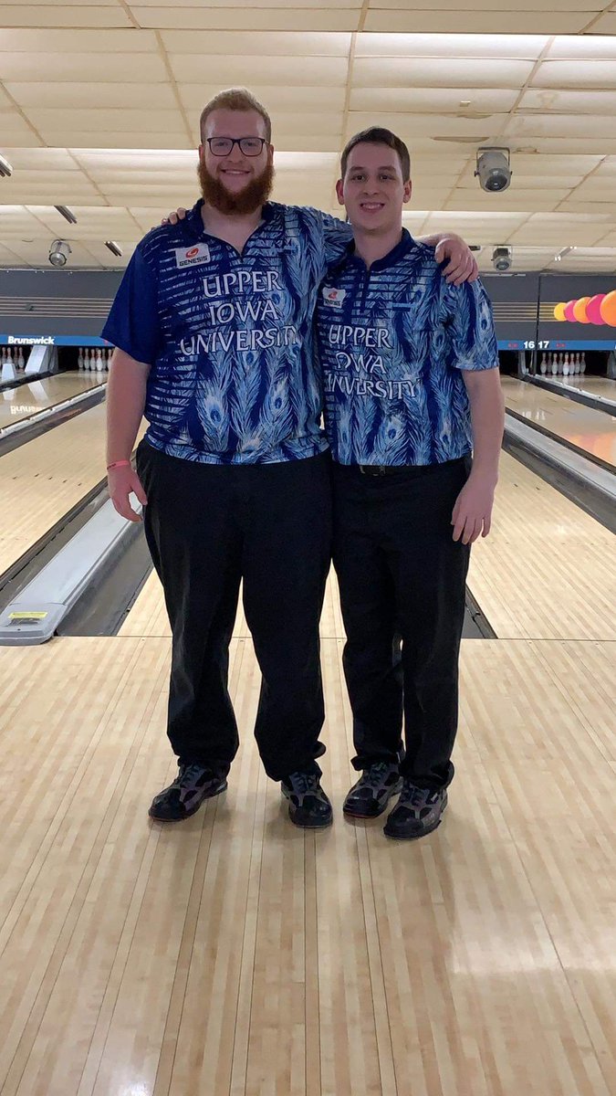 Smore72's tweet photo. @CM_Boys_Bowling alum, Matthew Moore and Ethan Heaviside, at a collegiate tourney in Waterloo, IA this weekend. @matthewwm02 ran into Ashley Westbrook, also a CM bowling alum! @CM_Eagles https://t.co/BCqgUj2XZ3