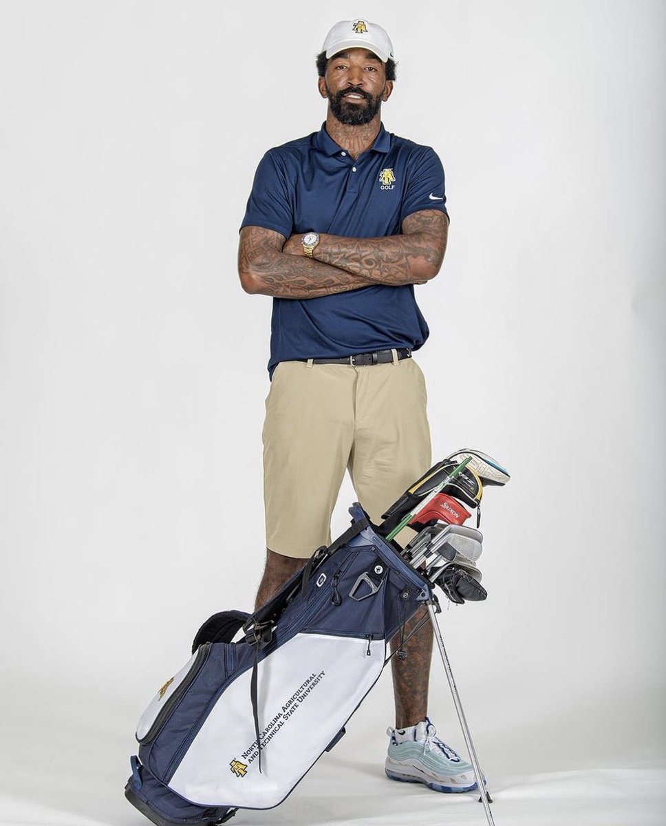 overtime's tweet image. JR Smith is competing in his FIRST COLLEGIATE GOLF TOURNAMENT on Monday 🔥 @TheRealJRSmith @NCATAGGIES