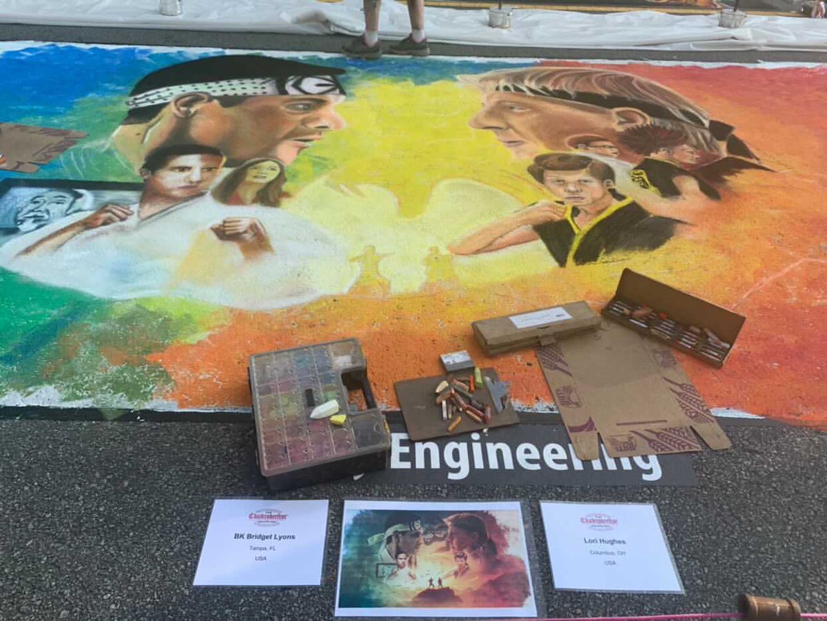 Much love and props to the talented artists who represented the dojo at Chalktober in Marietta, GA! #CobraKai #FanArt