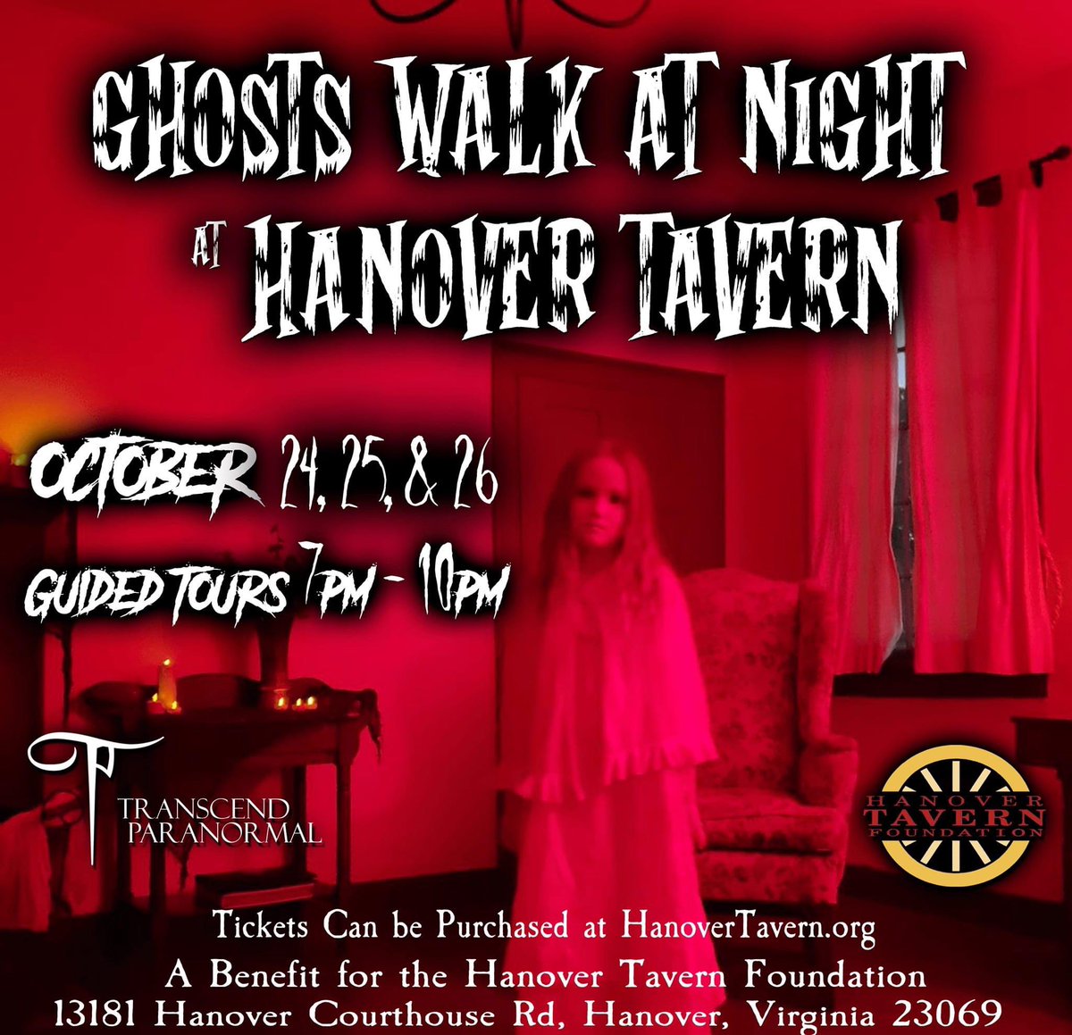 TranscendParano's tweet image. Join us as the spirits of Historic Hanover Tavern tell you their stories, and hear our paranormal accounts there! Tickets are selling fast!
