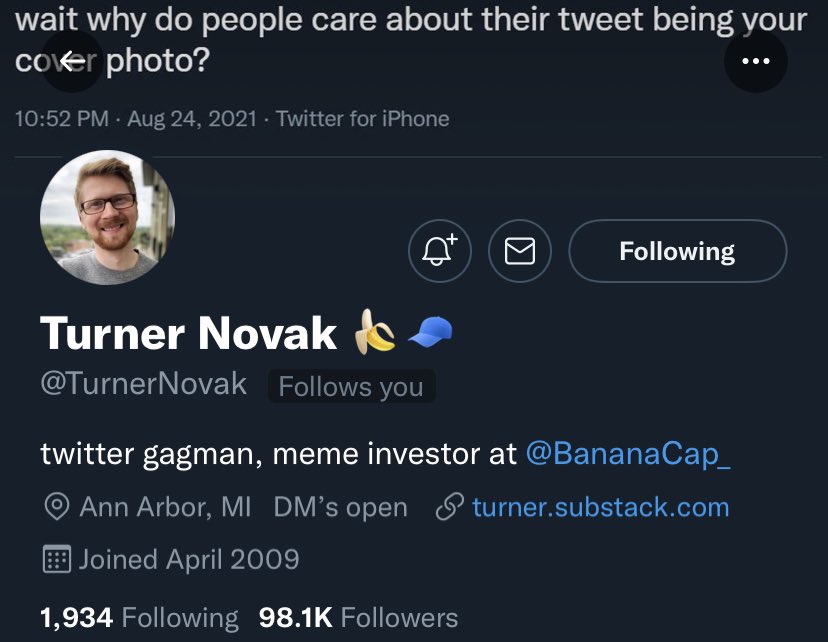 packyM's tweet photo. Please help me hit 100k before @TurnerNovak.
This could be the comeback of the century. Like the Miracle I’ve hockey thing. Cool Runnings. Everybody loves an underdog. Let’s do this. https://t.co/BniorL4LZv