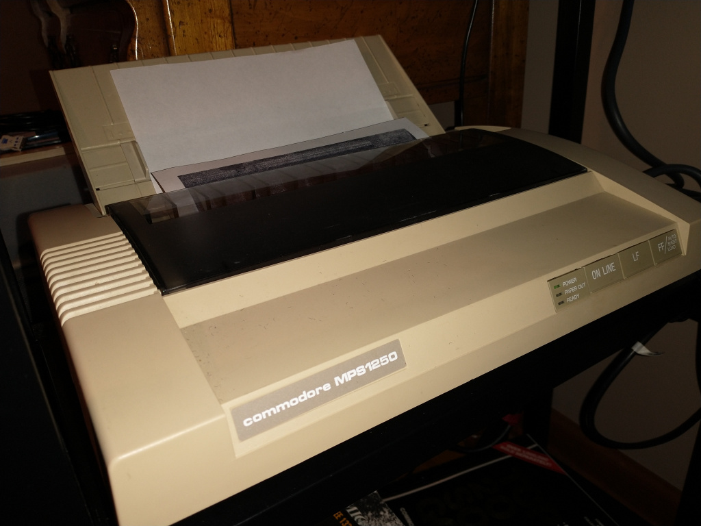 LeftovrBeefcake's tweet image. Here&apos;s an image of my dot matrix printer printing the image of your dot matrix printer printing an image. #Printception 🤓🙃
I should have converted the pic to grayscale and knocked down the print density a bit... (Amiga 1200 / MPS-1250 / Art Department Pro)