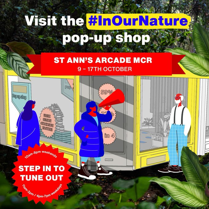 SanghaMCR's tweet photo. Happy Sunday! Why not take a trip to St Anns Square today for @InOurNatureMCR's pop up arcade (open till 17th Oct) #StAnnsSquare in #Manchester ๐๐๏ธ https://t.co/MyVwQ1DGwe