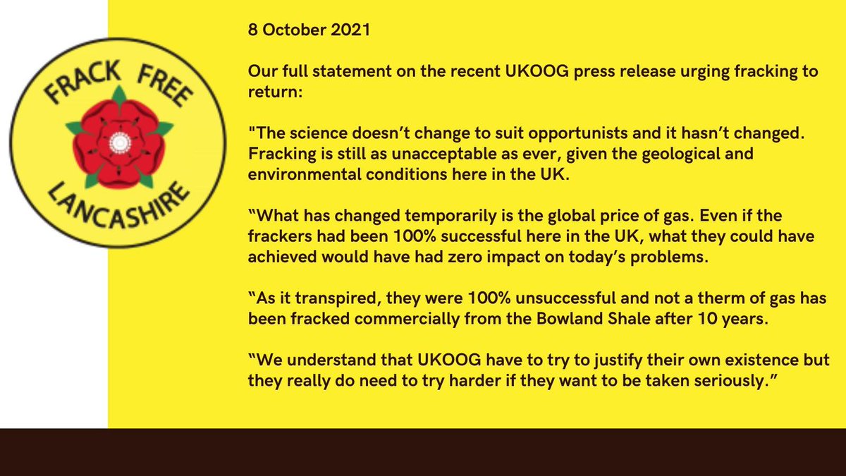About those plans to consider returning to #fracking... here in Lancashire, we're not only watching... we're ready for whatever they try ;) #FrackFreeLancashire