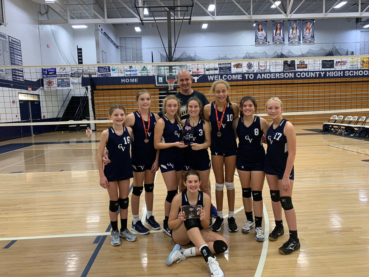 Our volleyball team is class A volleyball champs! Go Eagles! <a href="/GrandviewES/">Grandview School</a>