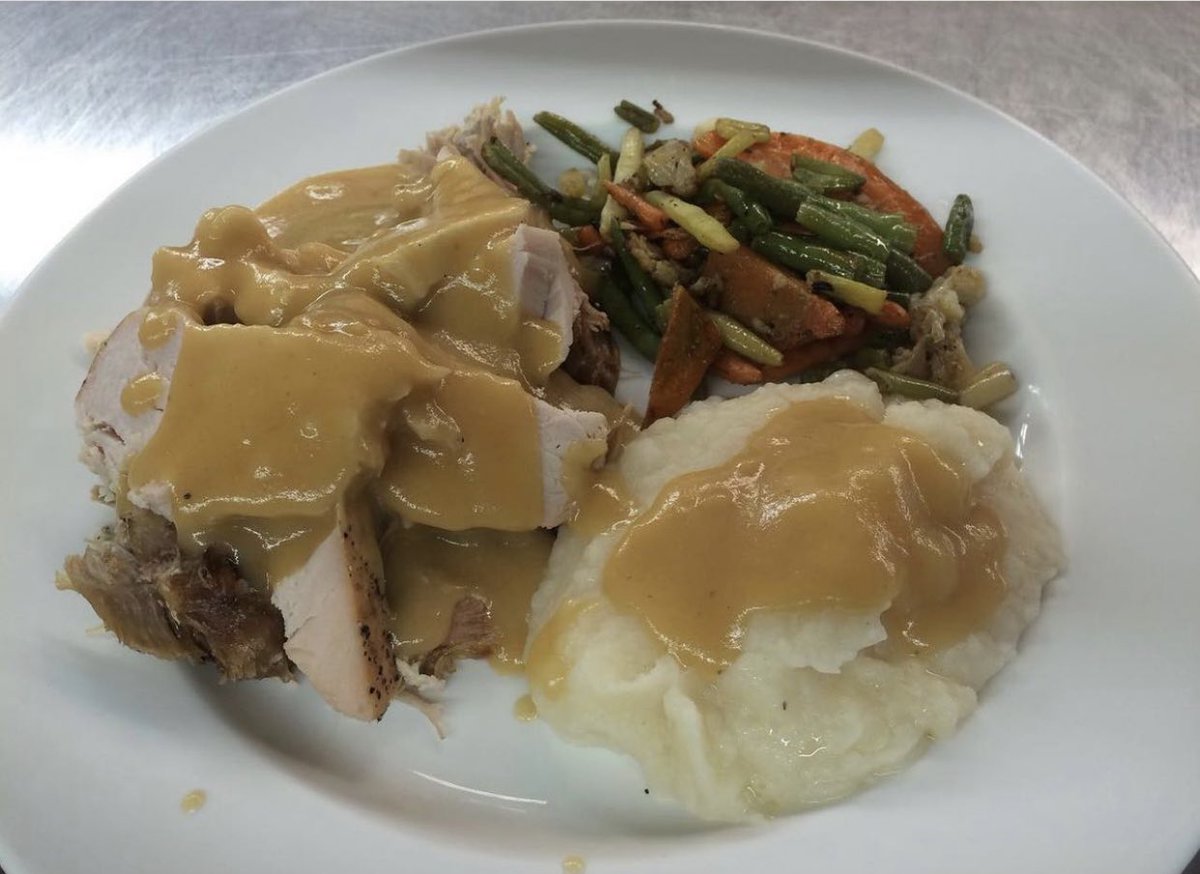 GOBBLE GOBBLE! ⁣
⁣
Turkey Dinner available tomorrow ( Sunday) starting at noon and all day Monday ( while it lasts). ⁣
⁣
Roast Turkey 🦃 Mashed Potatoes 🥔 Stuffing 😋 Gravy 🤎  Veggies 🥕Cranberry Sauce and A Dinner Roll 🥖⁣
⁣
And of course we've got Pumpkin Pie 🎃⁣