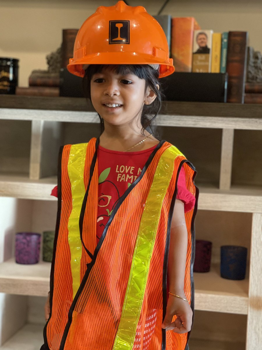 DebMishraOSU's tweet photo. Safety first! Saanvi checking the safety gear as papa gets ready for his field work https://t.co/sCVKTjIBjJ