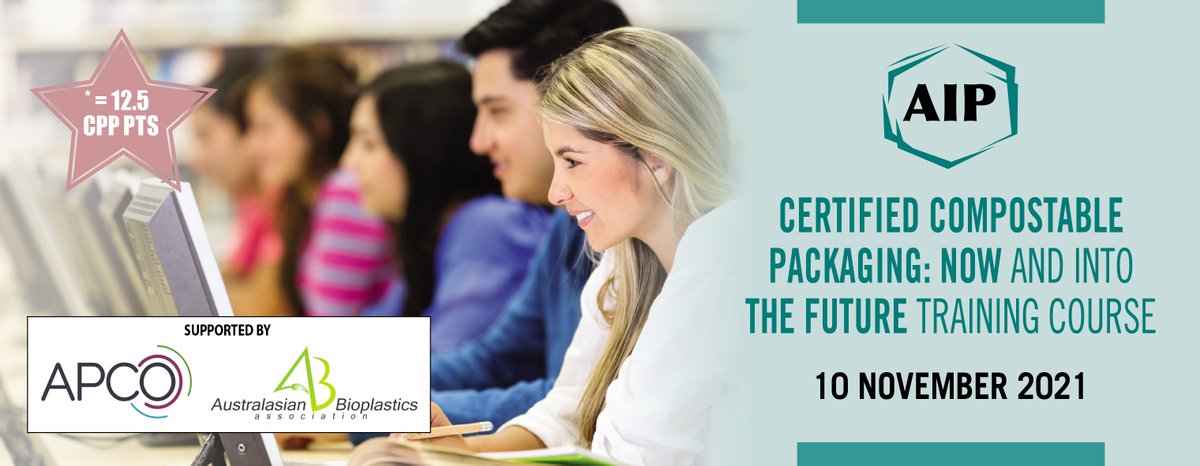 The AIP will be running a new Certified Compostable Packaging Training Course on the 10 of November and all of industry is invited to attend.  
Book your place today
aipack.com.au/event-registra…