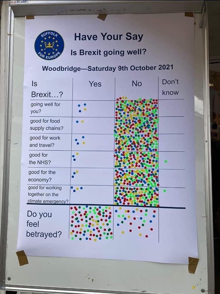 In case you were wondering … this was the outcome of street work in Suffolk today - Brexit is a treachery
