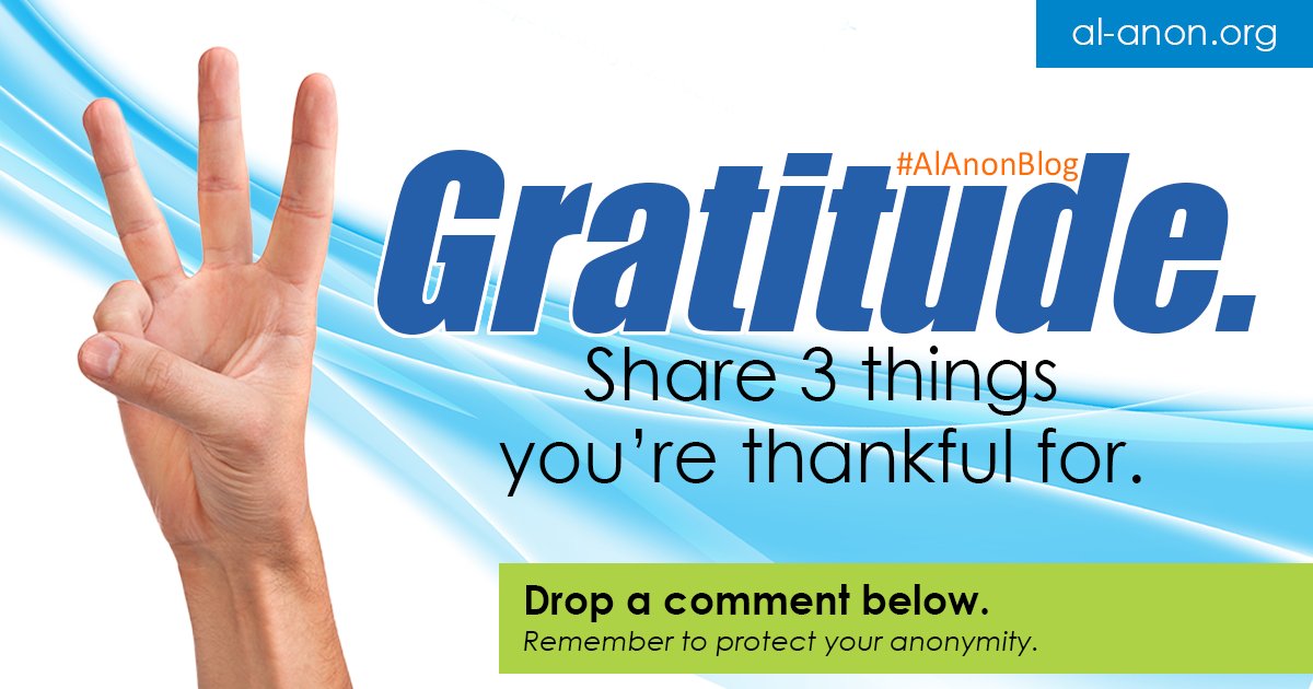 AlAnon_WSO's tweet photo. Share the gifts of the Al-Anon program for which you are most thankful.

https://t.co/8BymjGB6uO 

#AlAnon #Alateen #FamilyRecovery #myrecovery #12Step #AA #recoveryjourney #goodquestion #hmm #reallife #reallifequotes #saysomething #AlAnonBlog https://t.co/TXFQMuJA3J