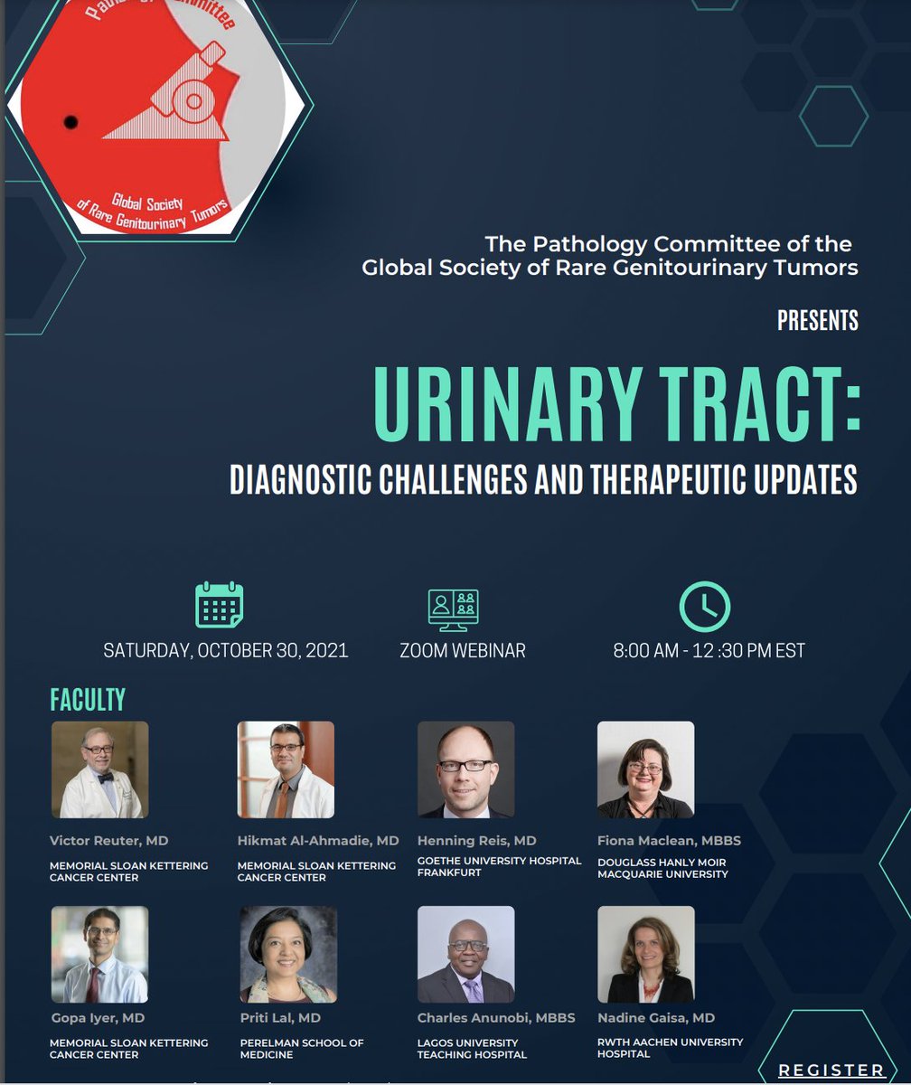 GSRGTPath's tweet photo. 📢 Join us on Saturday October 30th from 8a-12:30p EST USA 📢

💮Urinary Tract: Diagnostic Challenges and Therapeutic updates💮

Free registration and program details @

https://t.co/kZwiuaduXK

#pathology #pathtwitter #pathres #GUPATH https://t.co/b5fEv0ol2G