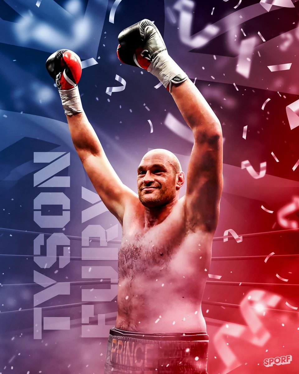 Sporf's tweet photo. 🏆 AND STILL 🏆

🥊 @Tyson_Fury defeats @BronzeBomber in Round 11!

👊 32 Fights
✅ 31 Wins
💥 21 Knockouts
🤝 1 Draw
❌ 0 Defeats

🔥 Remains undefeated.

👑 The Gypsy King. https://t.co/fX7rB0FAC2
