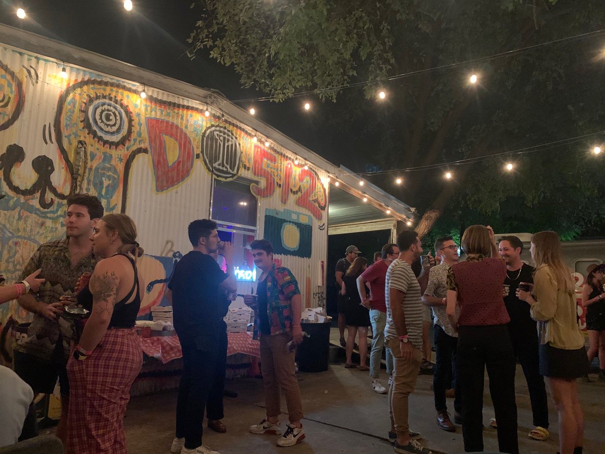 g_ack's tweet photo. Itβs good to be back #secretpizzaparty #do512 #ACLFest (at @Do512 Lounge in Austin, TX) https://t.co/cevuZoCyQA https://t.co/LFE7DIjm60
