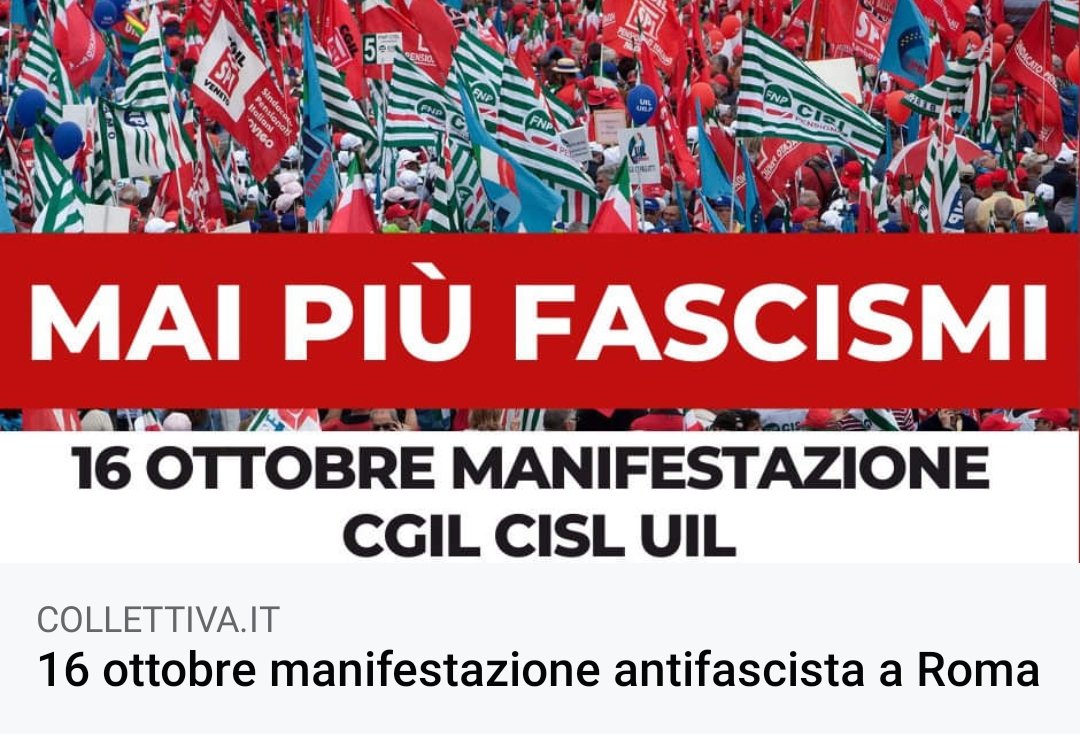 PGrezzo's tweet photo. Si sfrutta il fascismo per non parlare del grren pass .
Siete diventati la parodia di un sindacato.
Draghi lo mette nel c**o ai lavoratori e voi proponete la vasellina...
#novax #nogreenpass #nosindacati #CGIL #CISL #UIL https://t.co/Mo8G1zLl9m