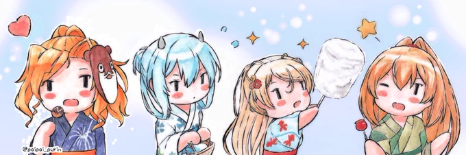 新艦浴衣娘!ヘッダーにどうぞ👘🎆 