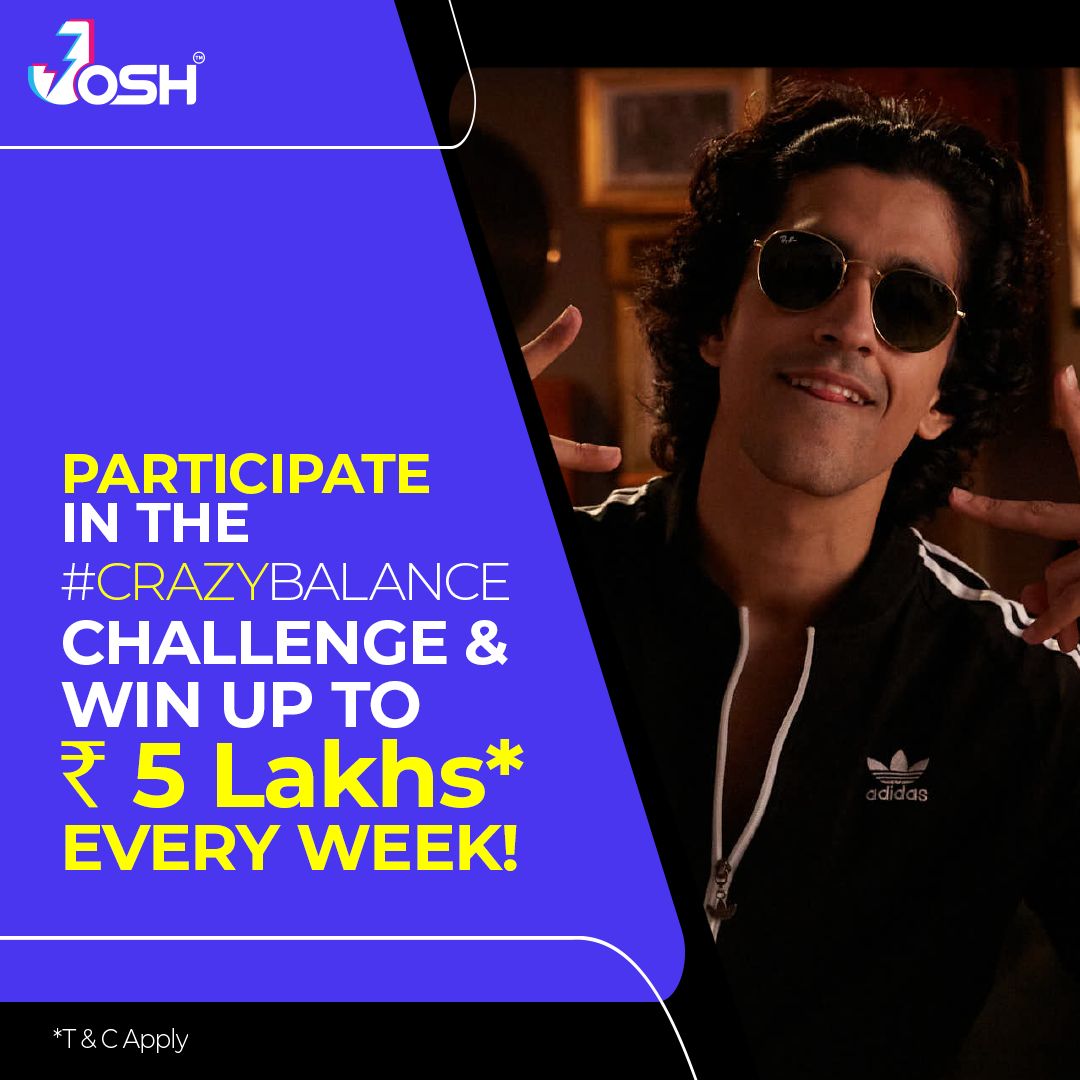 OfficialJoshApp's tweet photo. Participate in the #CrazyBalance challenge on the Josh app and stand a chance to win exciting cash prizes ๐ธ
#CrazyBalance #Challenge #Trending #Viral #slowcheeta #joshapp #officialjoshapp #joshmeinaaja https://t.co/GZQ84LFTdS