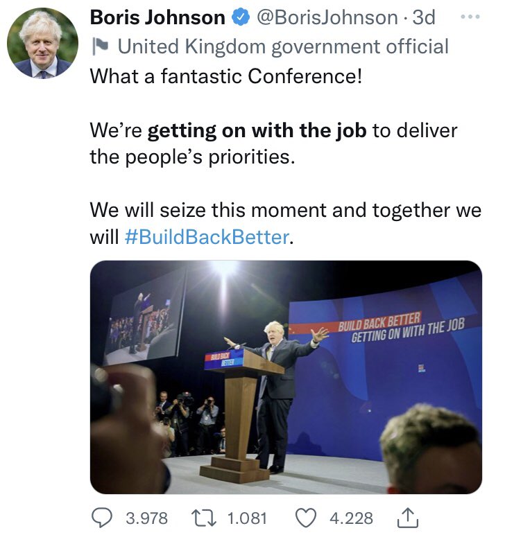 brexit_sham's tweet photo. Turns out ‘delivering on the people’s priorities’ was a three day job. https://t.co/hXecsrQEo4