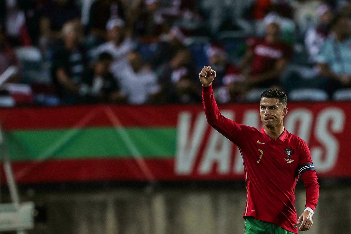 PakPassionSport's tweet photo. Cristiano Ronaldo scored his 112th Portugal goal as they beat Qatar, extending his record as the top-scoring player in men's international football.
#Ronaldo #PORQAT https://t.co/WGNu3OAHdh
