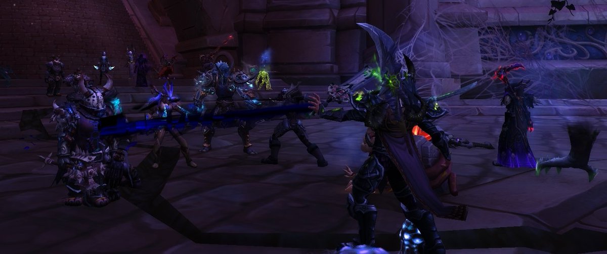 Forevertired5's tweet photo. The Ebon Onslaught and the Eternal Sisterhood joined forces to remove Scourge Cultists attempting to raise the remains of withered corpses.

Suramar remains safer for now.
@Warcraft @ArgentAlbum https://t.co/wvXUtbu5O8