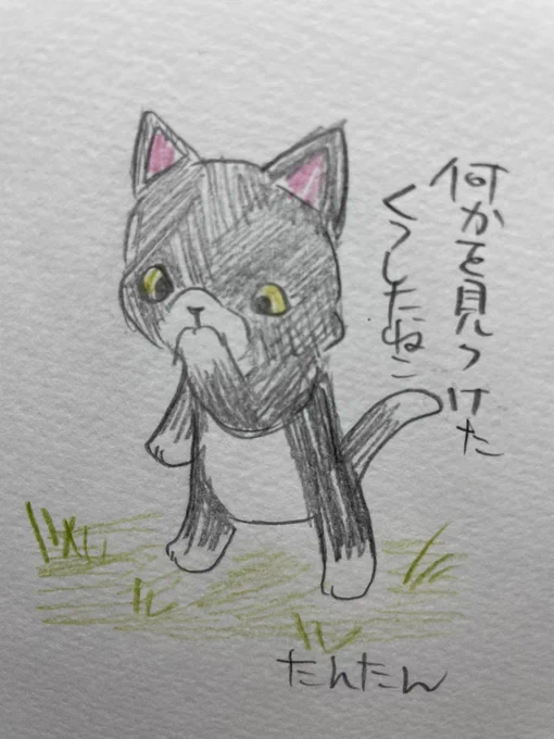 何かを見つけたくつしたねこ
2/3

#イラスト #猫 