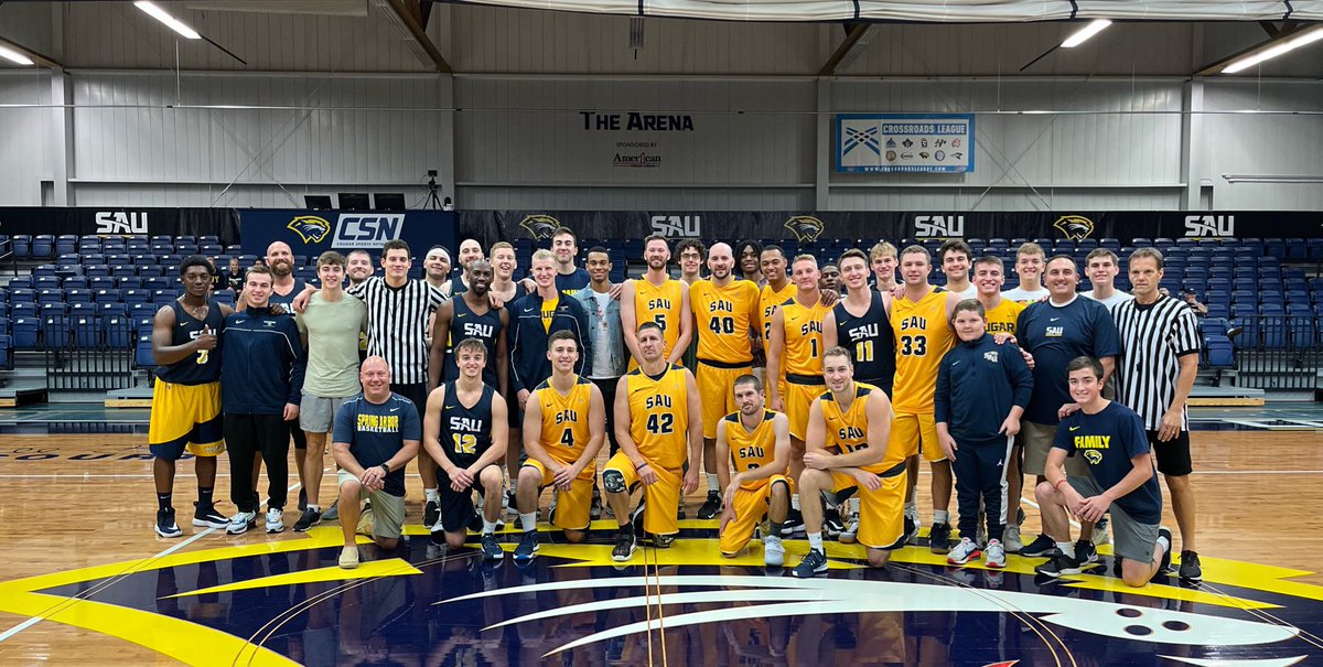 It was a great day having our alumni back on campus! The Legends of SAU played a great game with Blue Squad pulling away for the win!