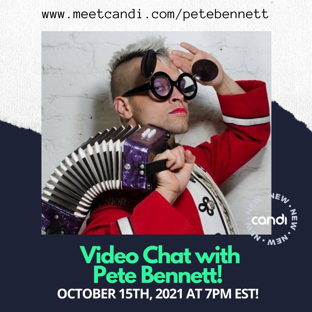 Video chat with <a href="/petebennettuk/">Pete Bennett</a> October 15th beginning at 7PM EST! You don't want to miss out! Head over to meetcandi.com/petebennett to purchase your video chat! #PeteBennett #Actor #lovedogz #meetcandi #candi